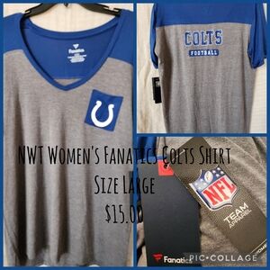 Fanatics Women's Colts Shirt - Blue and Gray